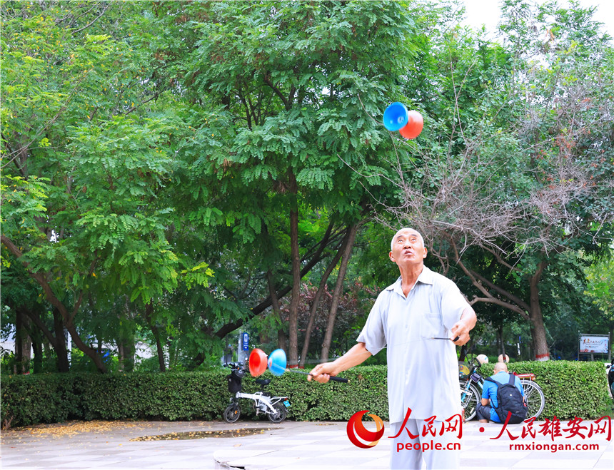 群眾在運動。齊鑫攝