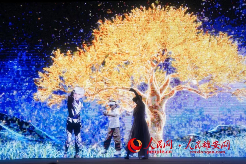 活動期間，舉行了AI展演。人民網記者 周博攝