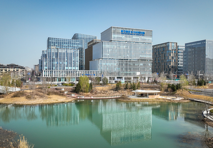 3月12日，雄安新區中關村科技園（無人機照片）。牟宇攝